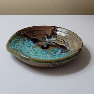 Handmade pottery spoon rest